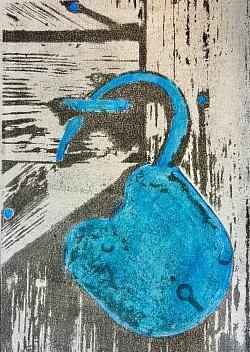 Freedom       Gelli print   11 x 14     $250